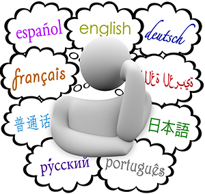 Languages Thought Clouds English Spanish German French
