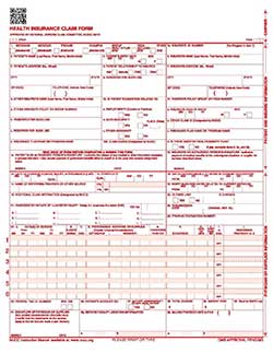 Standard Health Insurance Claim Form-HCFA-1500