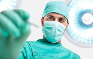 Portrait of a surgeon at work