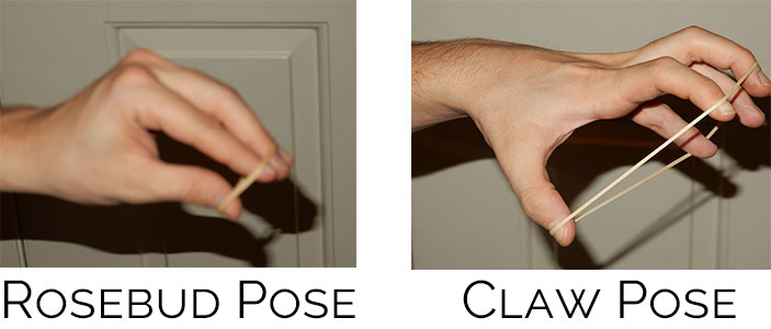 Exercise doing a reverse flex of the fingers and thumb with a #32 elastic band around your finger tips and thumb nail.