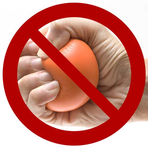 squeezing a stress ball is not effective for carpal tunnel