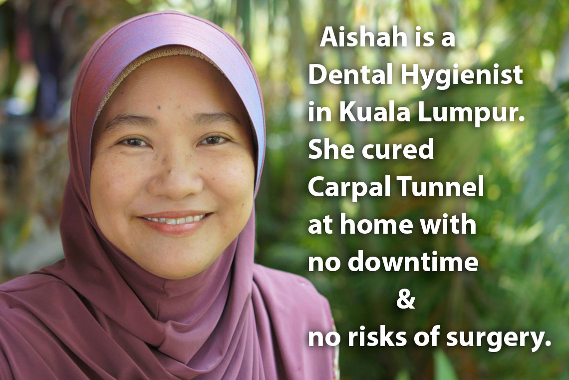 A Dental Hygienist in Kuala Lumpur cures Carpal Tunnel at home