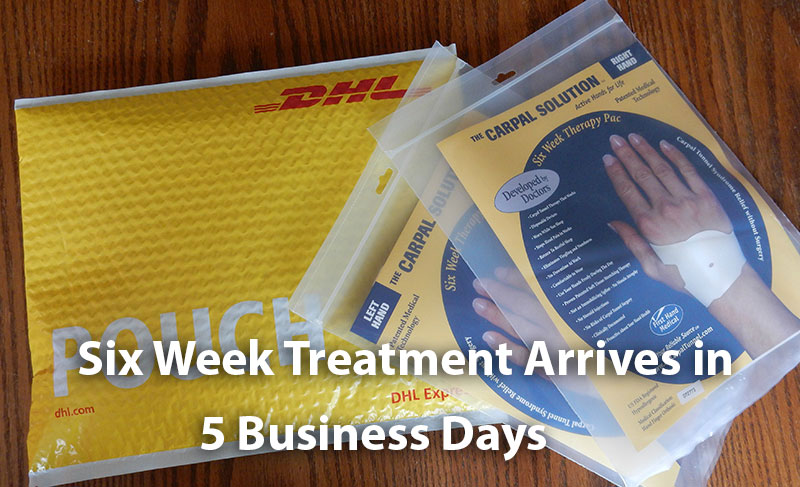 the six week carpal solution treatment arrives in five business days