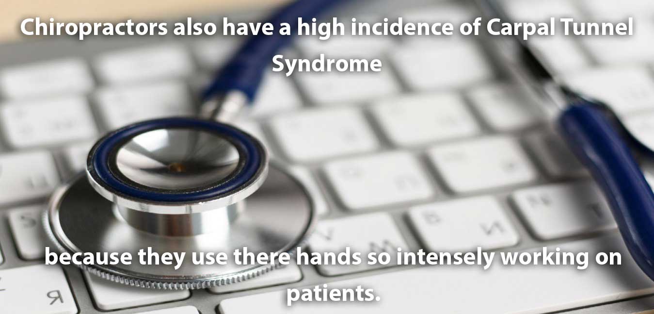 Chiropractors also have a high incidence of Carpal Tunnel Syndrome 