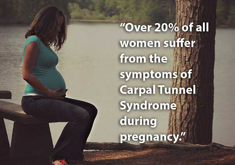 Over 20% of all pregnant women suffer from the disturbing symptoms of CTS during pregnancy. 