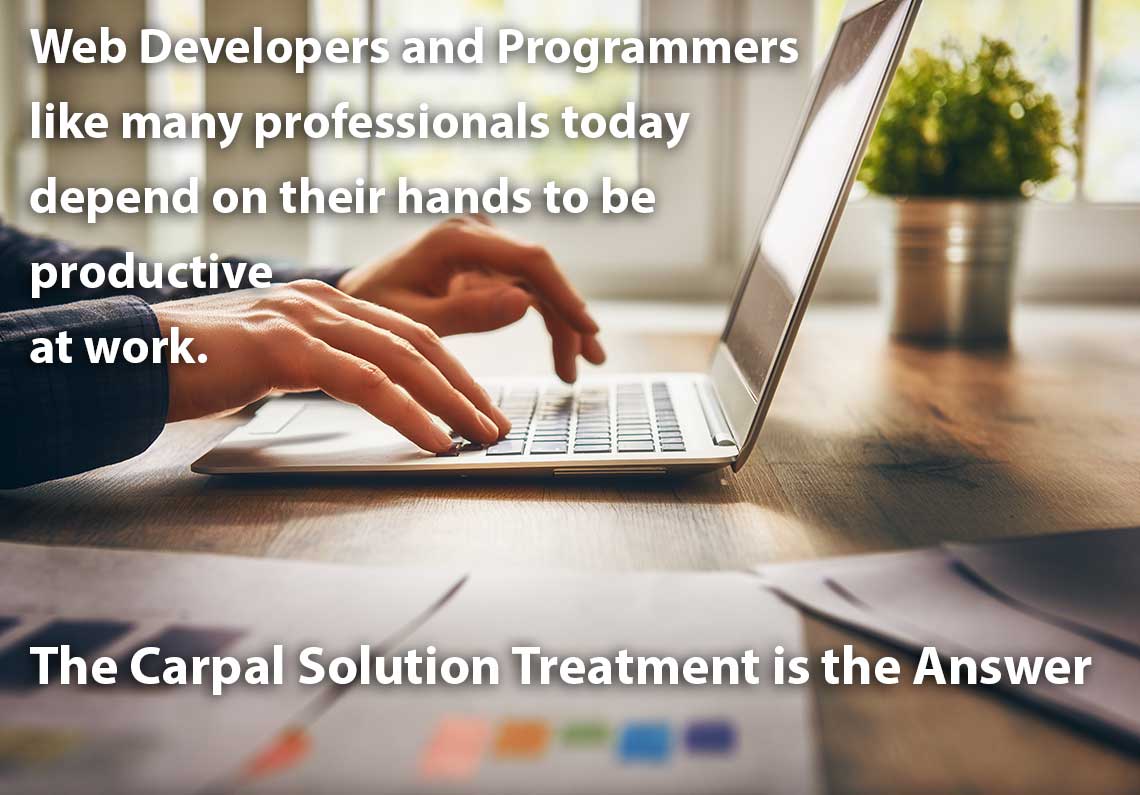 web developers work hard with their hands and develop carpal tunnel syndrome
