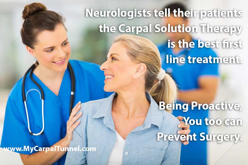 neurologists recommend The Carpal Solution over wrist braces as the first line of defense against Carpal Tunnel Syndrome