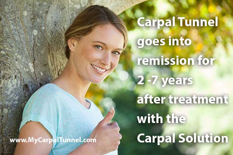 Carpal Tunnel goes into remission after treatment with the Carpal Solution