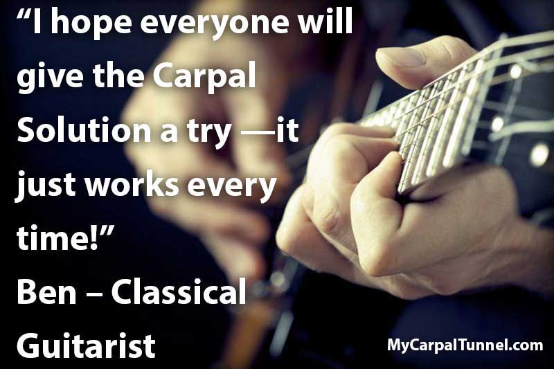 guitarist cures carpal tunnel 
