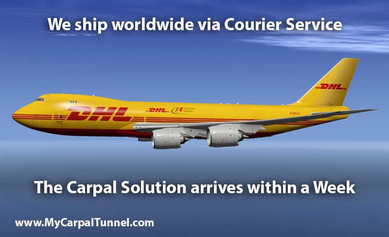 the carpal solution arrives anywhere in the world within a week