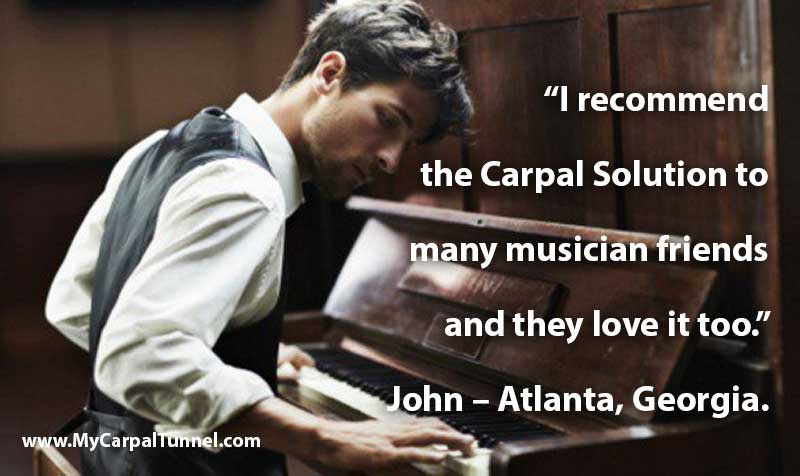 painist-cures-carpal-tunnel-pain pianist cures carpal tunnel pain and continues to perform and practice with the carpal solution