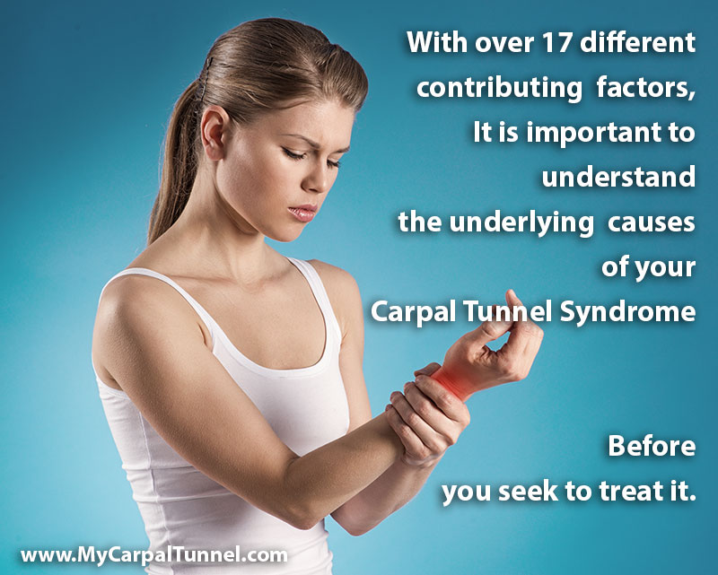 It is important to understand the underlying causes of your Carpal Tunnel Syndrome before you seek to treat it