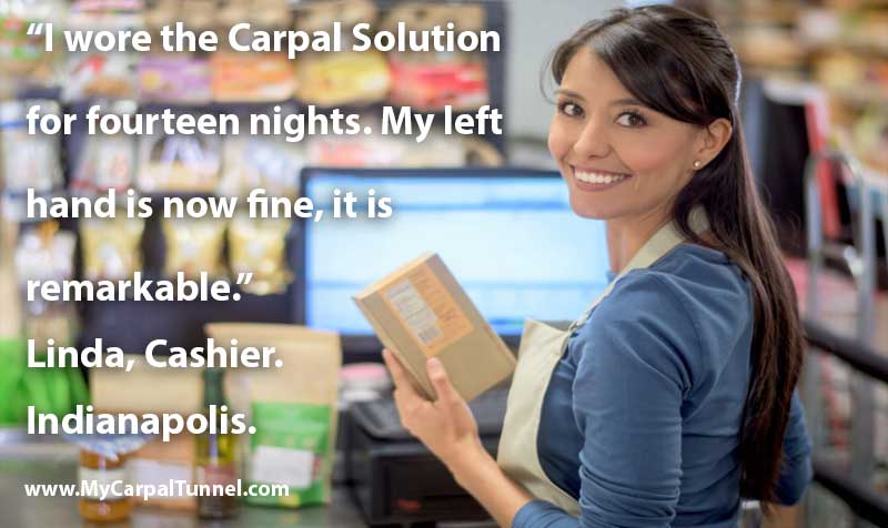 Cashier calls The Carpal Solution remarkable