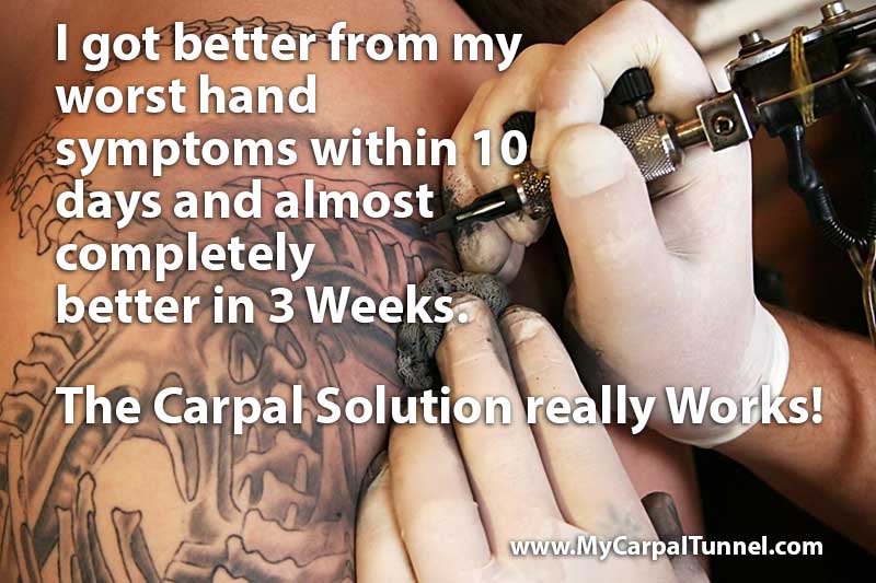 tattoo career leads to carpal tunnel symptoms 