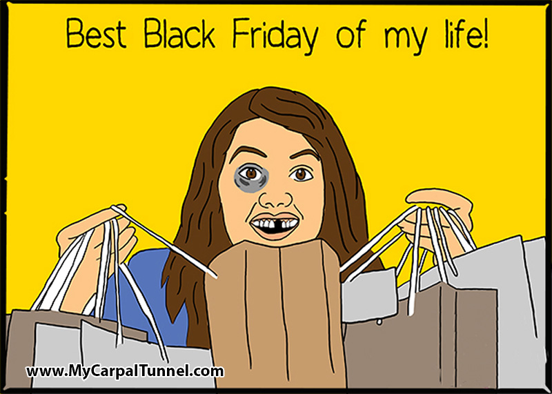 best-black-eye-friday-of-my-life-hand-pain-and-wrist-pain-blues Did it feel like this lady was behind you in the Black Friday Shopping Lines