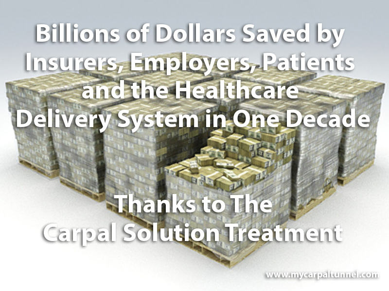 billions-Dollars-in-Savings-to-Health-Insurers-_-Providers-for-Carpal-Tunnel-Treatment Billions of Dollars Saved by Insurers, Employers, Patients and the Healthcare Delivery System in One Decade Thanks to The Carpal Solution Treatment
