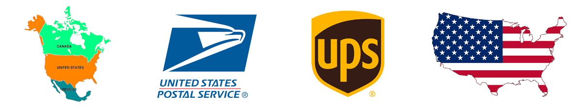 For the USA, Canada and Mexico we ship either USPS or UPS with tracking numbers from our warehouse in USA