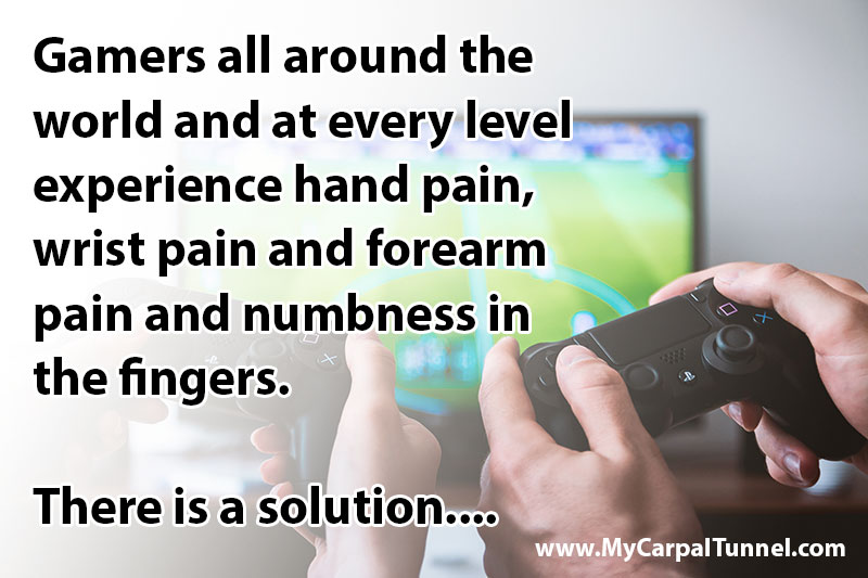 gamers all around the world experience hand pain, wrist pain and forearm pain. There is a solution.