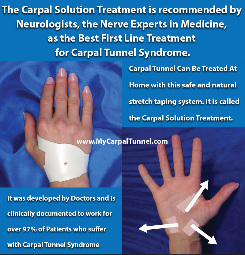 the carpal solution treatment is recommended by Neurologists, the nerve experts in medicine