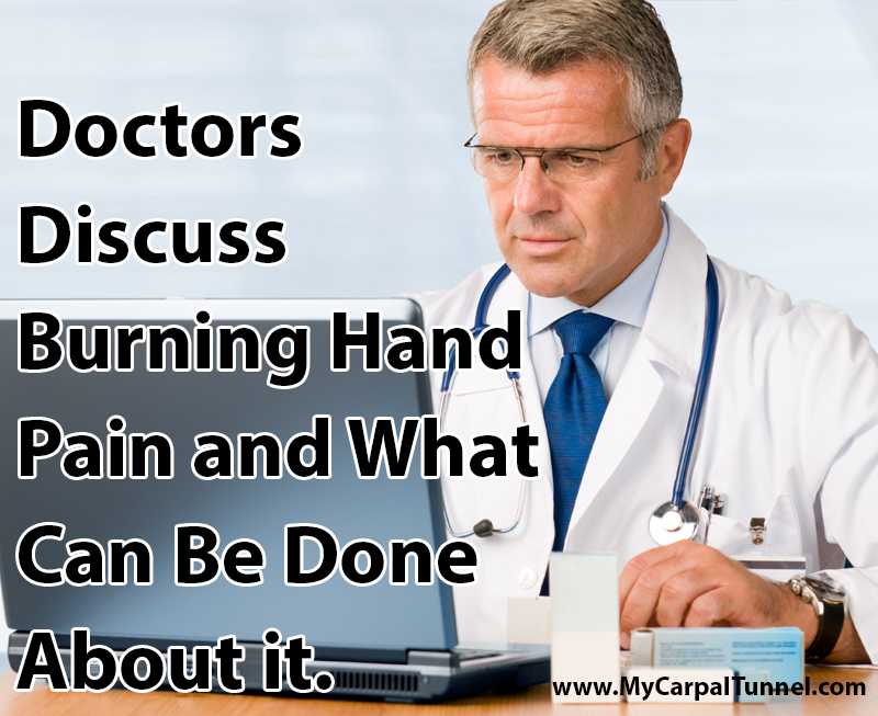 doctors discuss burning hand pain