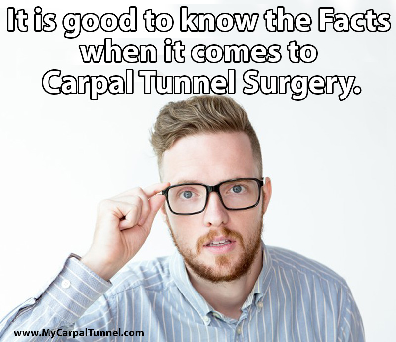 It is good to know the Facts when it comes to Carpal Tunnel Surgery.