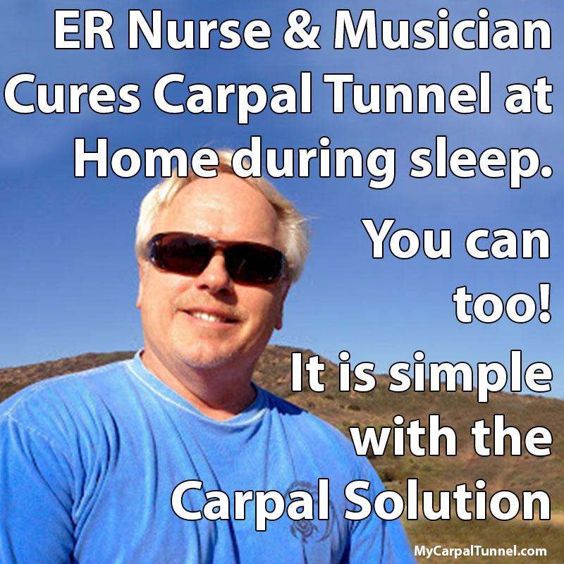 er nurse cures their carpal tunnel at home during sleep