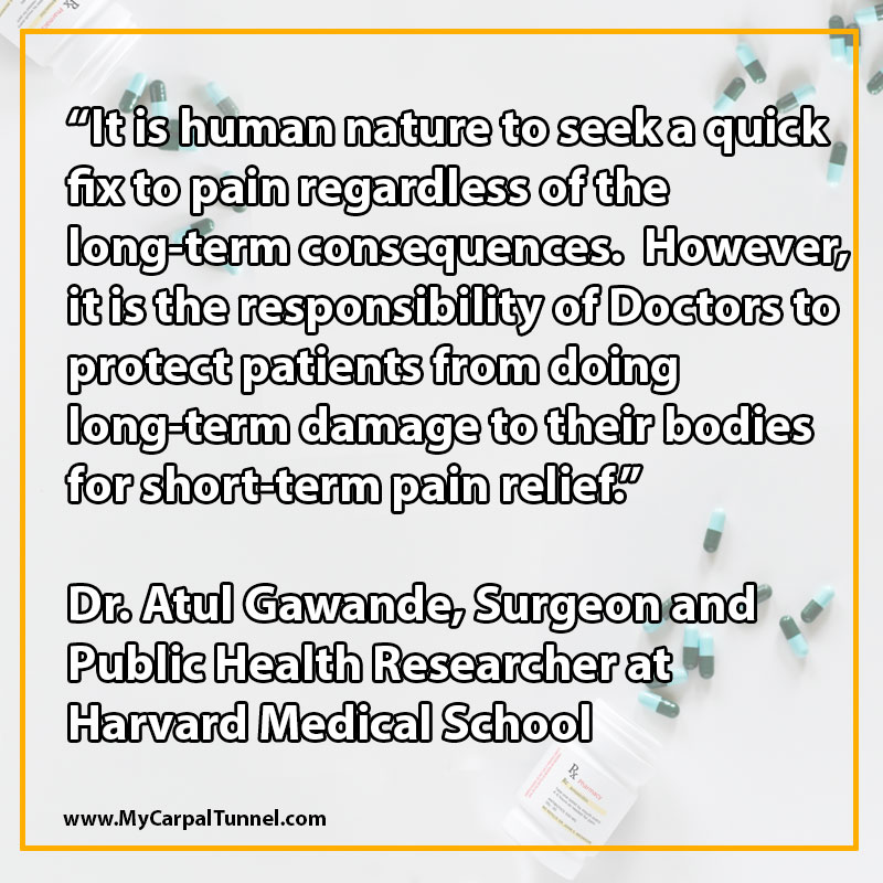 human-nature-of-reaction-to-pain It is human nature to seek a quick fix to pain regardless of the long-term consequences