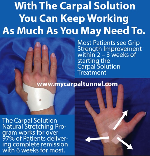 keep working even with carpal tunnel with the carpal solution you can keep working as much as you may need to