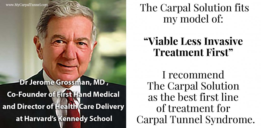 dr grossman recommended the carpal solution