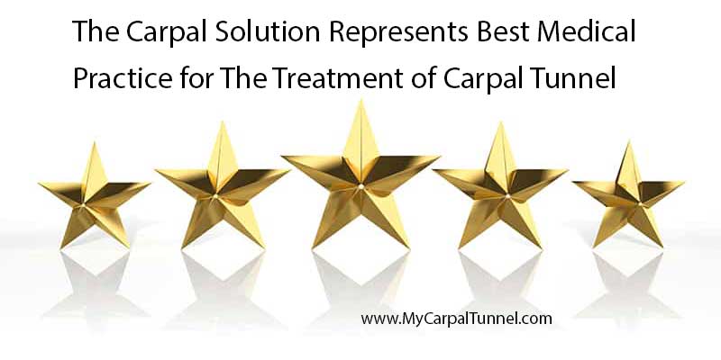 5 star rating for best practices in carpal tunnel medical treatment