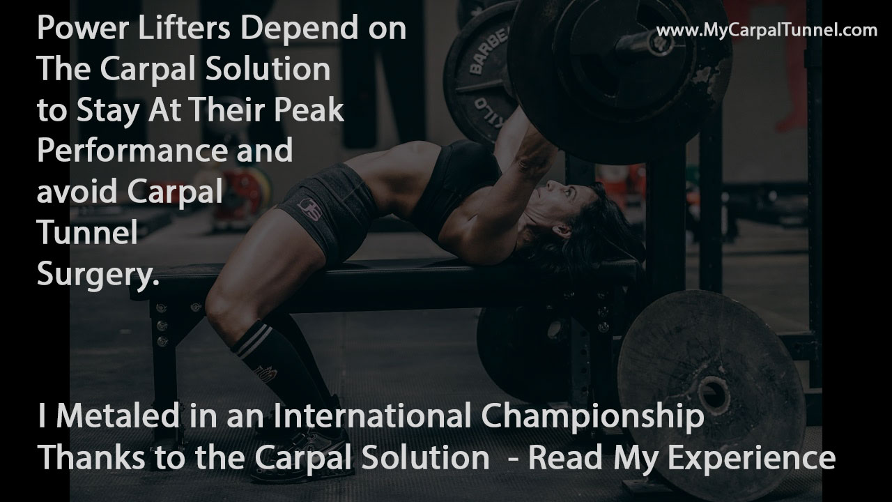 Power Lifters Depend on The Carpal Solution 