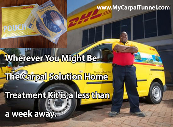 anywhere in the world the carpal solution kit is less than a week away