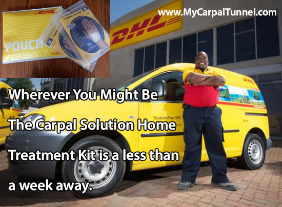 dhl-delivers-carpal-tunnel-treatment-south-africa anywhere in the world the carpal solution kit is less than a week away