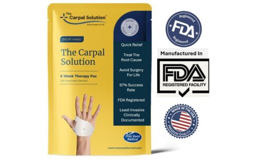 The Carpal Solution Treatment Kit is FDA Registered and Manufactured in FDA Registered Facility in The USA