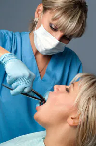 dentist performing surgery