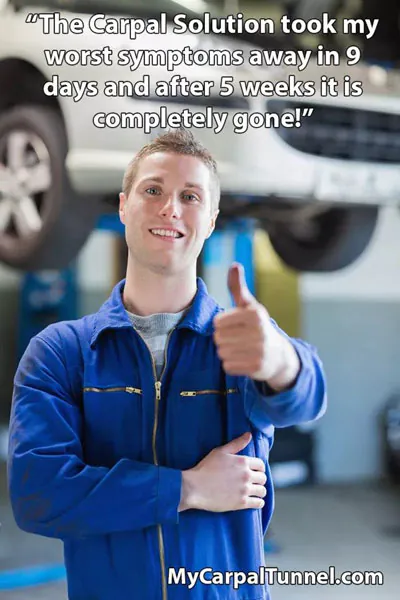 When can I expect relief from Carpal Tunnel Symptoms? 3 mechanic cures carpal tunnel