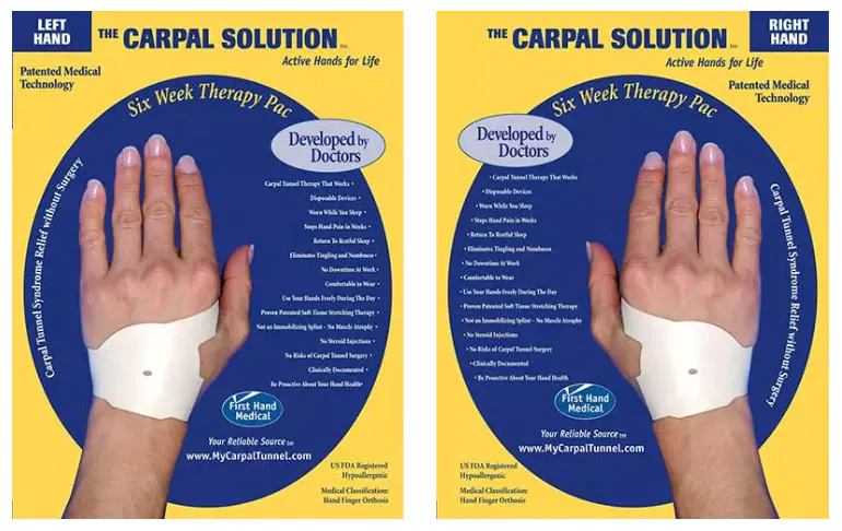 Is there a Right Hand and Left Hand Version of the Carpal Solution? 3 right left hand the carpal solution