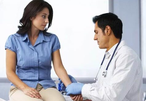 Image of a Doctor examining the hand/arm of woman for carpal tunnel syndrome. Inflammation and swelling are the root of Carpal Tunnel Syndrome