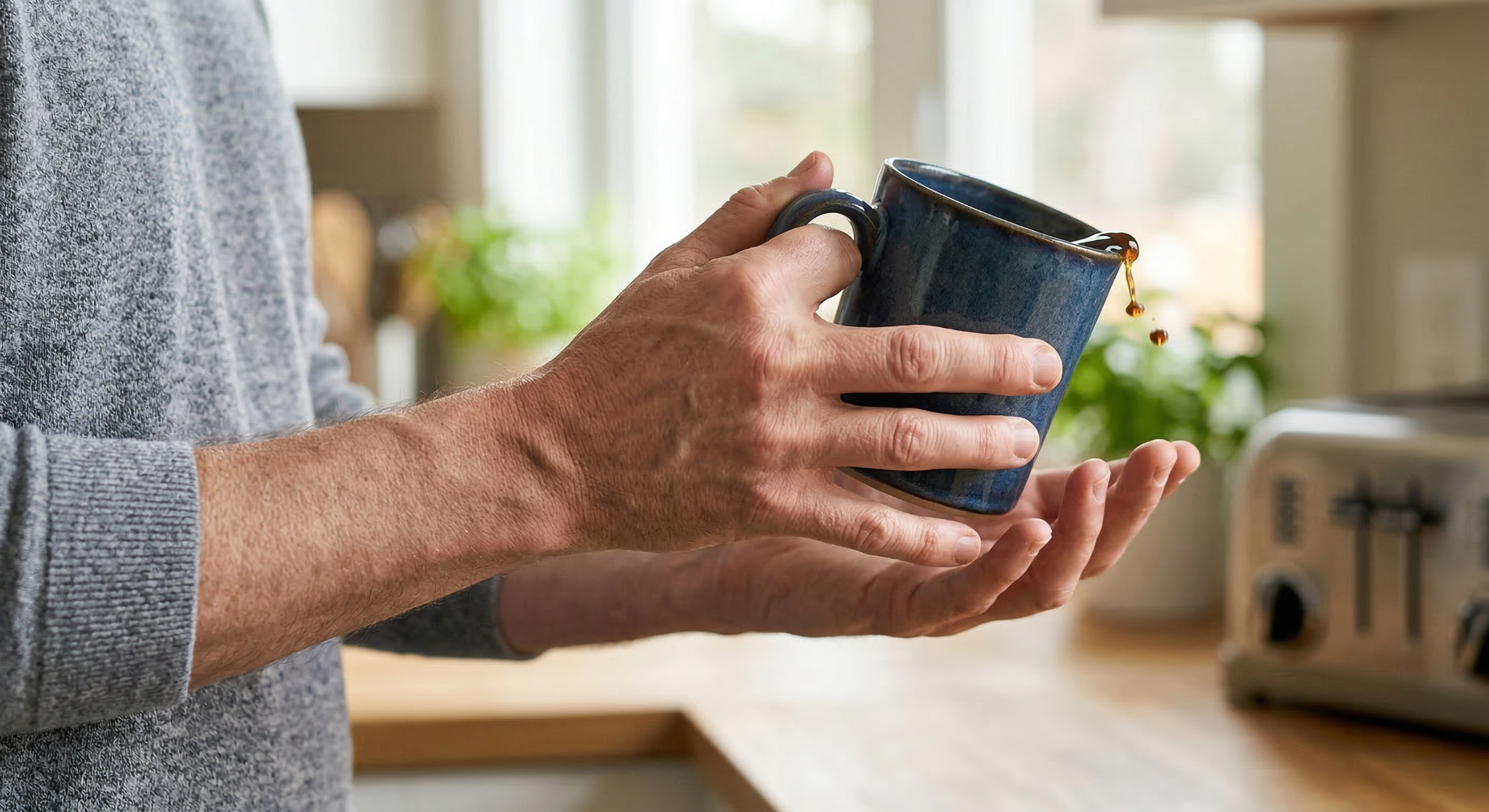 Close-up of a hand lying open on bedding during overnight wrist discomfort