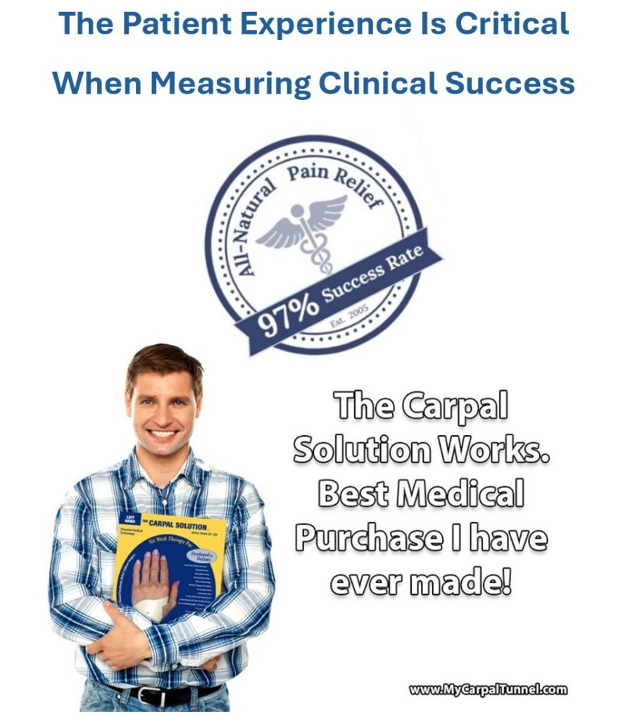 Patient Experience is critical to Clinical Documentation Success of Carpal Solution Patient outcomes on independent reviews 4.9 Stars
